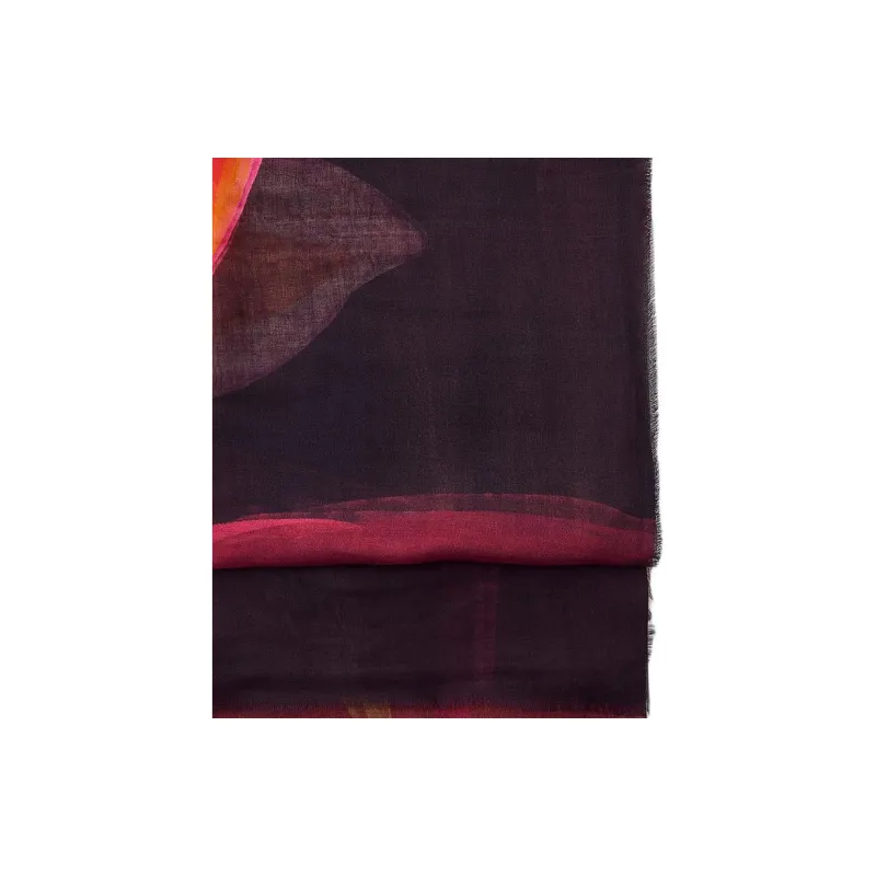 ZARA Silk Scarves Women's Black-1