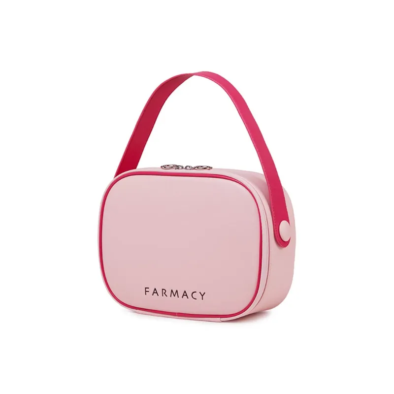 Farmacy PU Clutch Handbag Storage Bag Makeup Bag Regular Women's Yellow/Pink-7