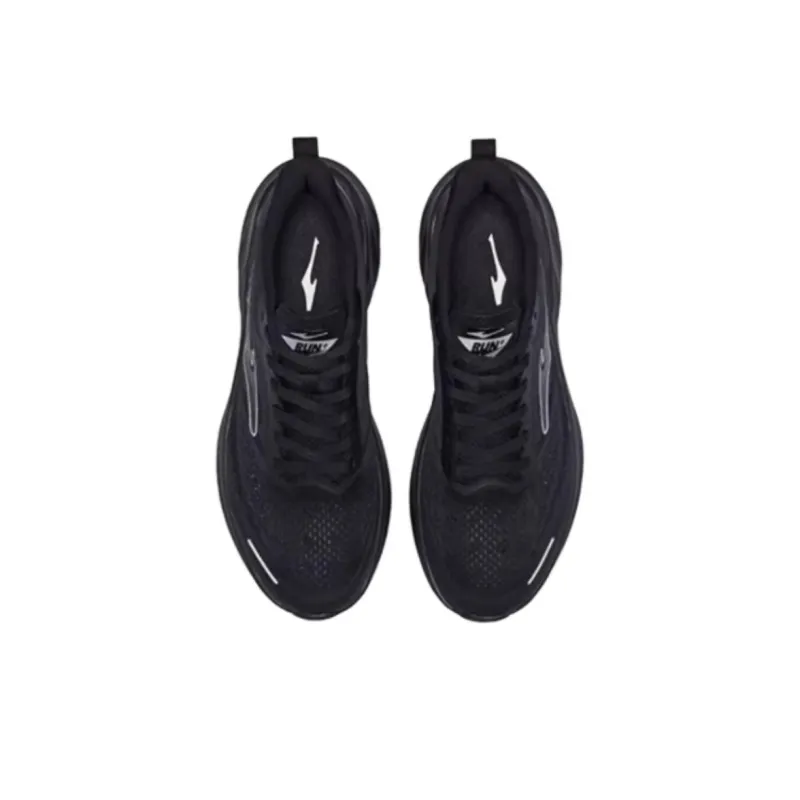 Erke Anti Slip Wear Resistant Low Top Casual Running Shoes Men's Jet Black-3