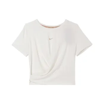 Nike One Luxe Dri FIT Women's Quick Drying Short Sleeved Top White