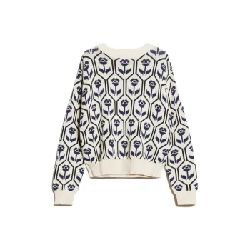 WEEKEND MaxMara All Over Floral Patterend Crewneck Jumper