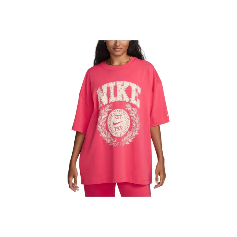 Nike T-Shirts Women's Rose Red-0