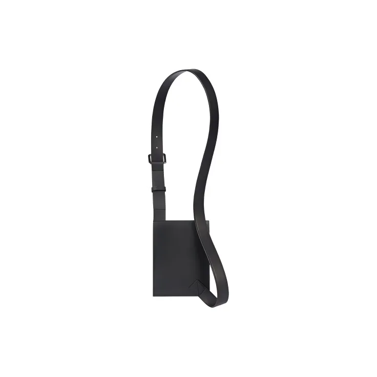 Jacquemus Leather Small Square Bag, Camera Bag, Crossbody Bag Unisex Black-2