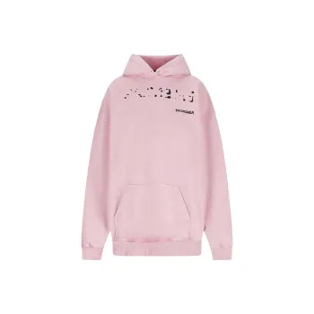 Balenciaga Medium Fit Hoodie 'Faded Pink/Black'