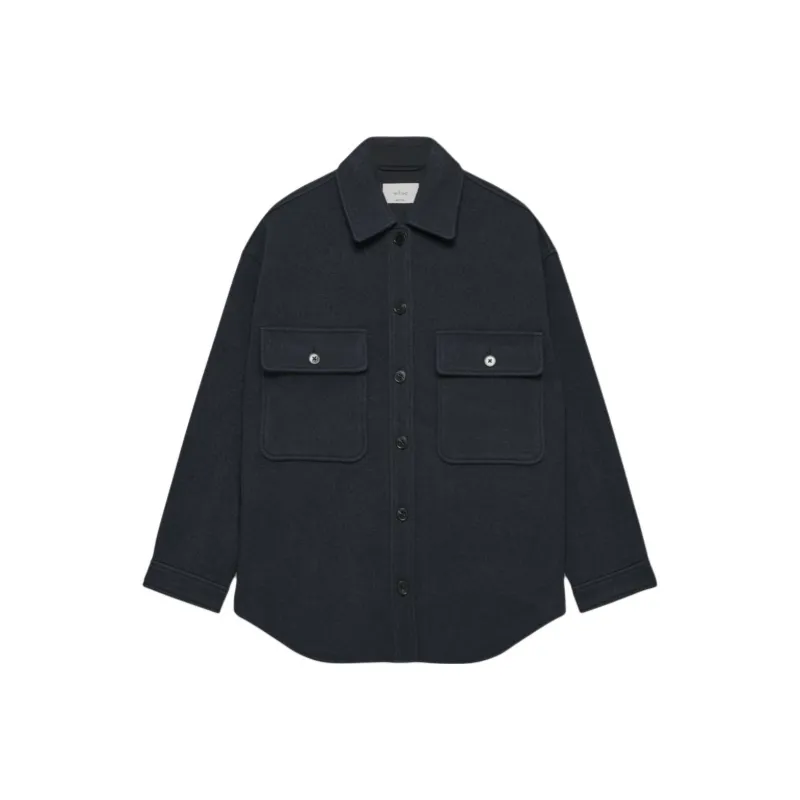 ARITZIA FW24 Wilfred Yvonne Merino Wool Jacket Jackets Coats Women's Dark Night Navy/Blackout Navy-0