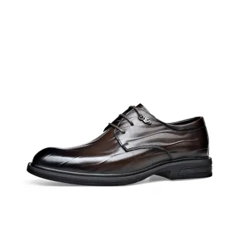 Romon Dress Shoes Men Low Top Black
