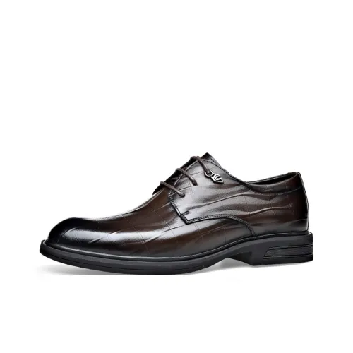 Romon Dress Shoes Men Low Top Black