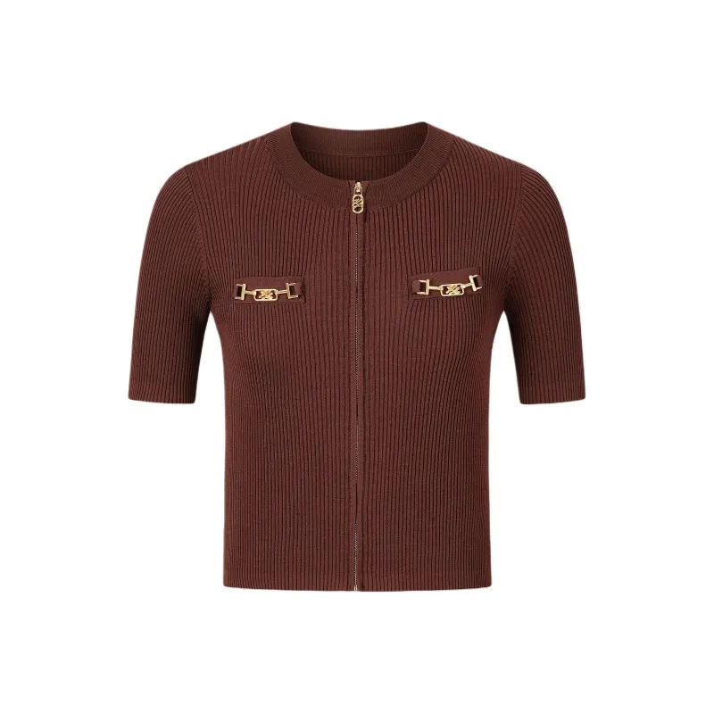KARL LAGERFELD FW24 Knitwear Women's Coffee-0