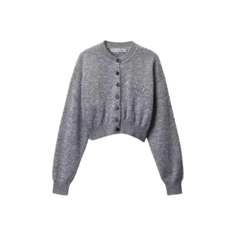 Alexander Wang Logo Debossed Cropped Cardigan-0