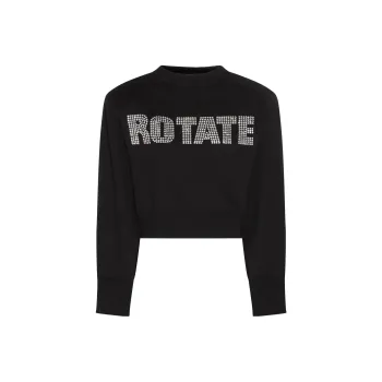 Rotate Long Sleeves Cropped Sweatshirt