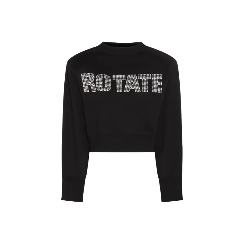 Rotate Long Sleeves Cropped Sweatshirt-0