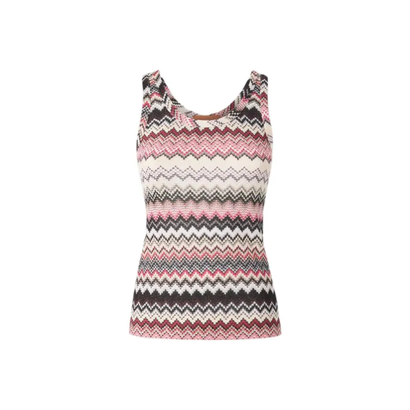 MISSONI Zigzag Sleeveless Knitted Top-0