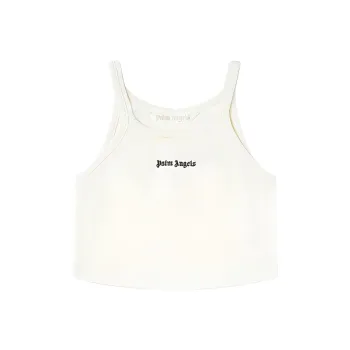 PALM ANGELS Logo Printed Crewneck Tank Top