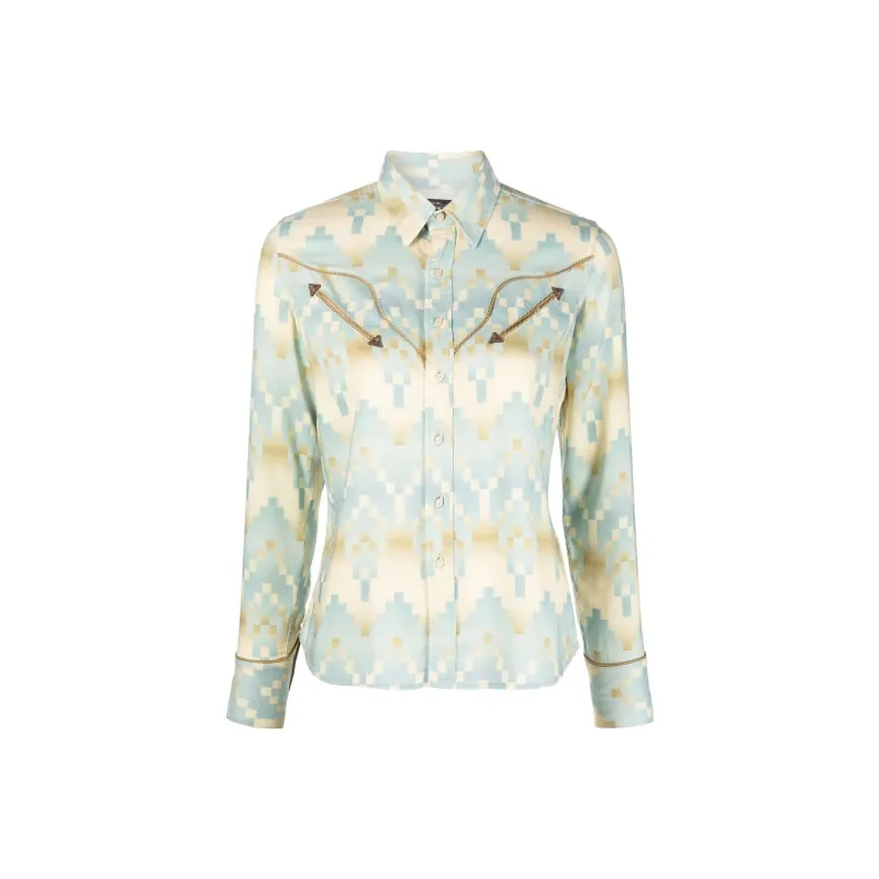 Polo Ralph Lauren Audrey Geometric print Western Shirt-0