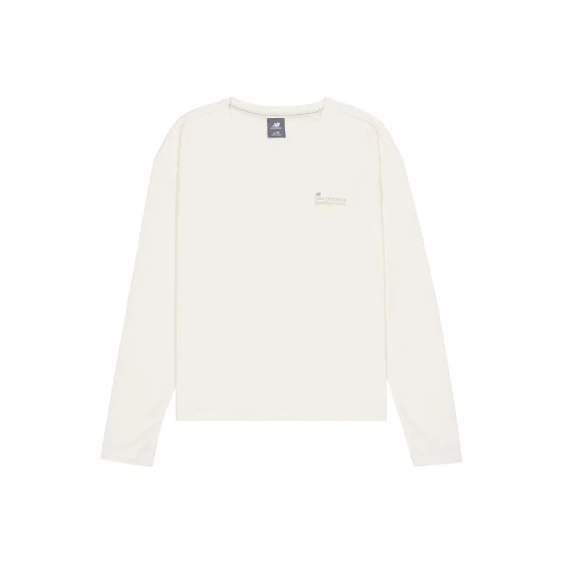 New Balance Drop Shoulder Sleeve T Shirt Women's Ivory White-0
