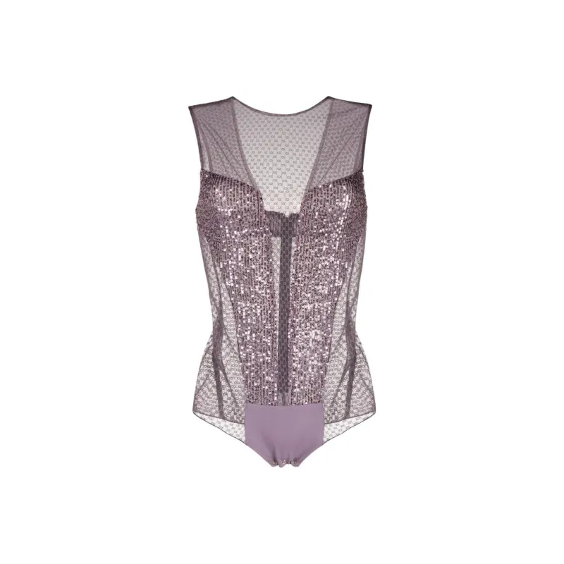 Elisabetta Franchi Bodysuits Women's Purple-0