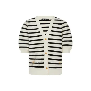 MO&CO Knitwear Women's White Black Stripes