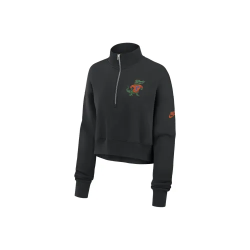 Nike Florida Gators Legacy Elevated Logo Women's Nike College Cropped 1/4-Zip Crew