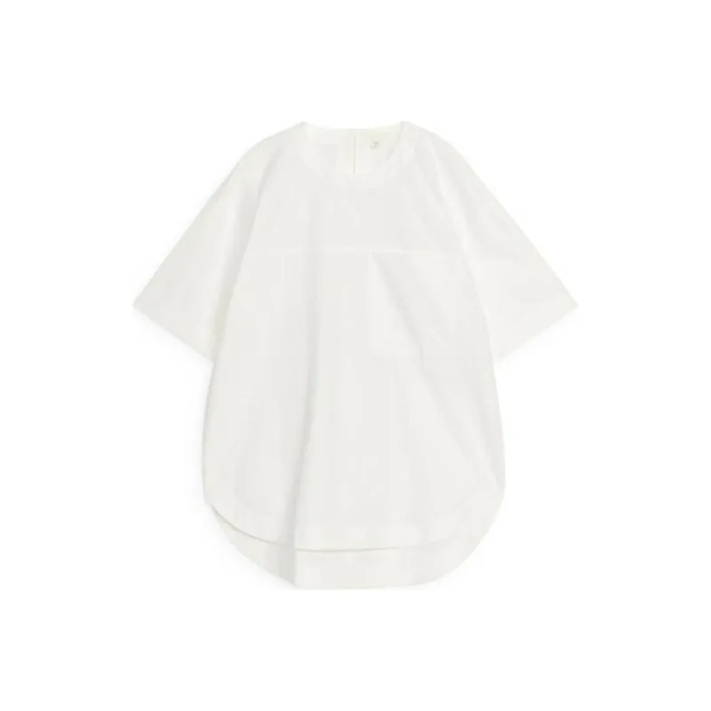 ARKET Drop Shoulder Sleeve T-Shirt Women's White-0