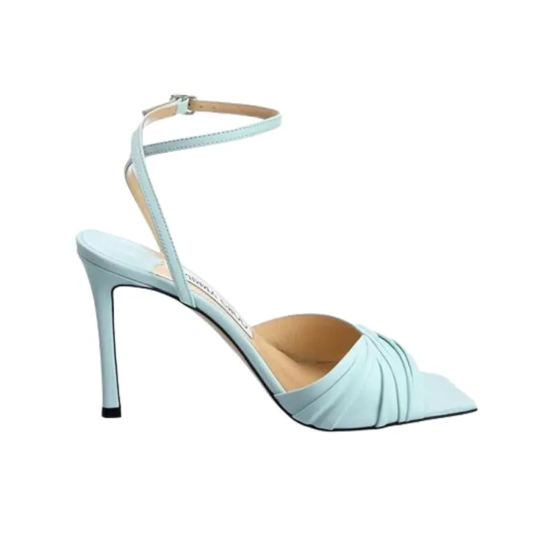 Jimmy Choo Basil One Strap Sandals 9.5cm Women's Blue-1