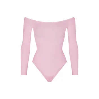 SKIMS ESSENTIAL OFF THE SHOULDER BODYSUIT Bodysuits Women's CHERRY BLOSSOM/Cherry Blossom