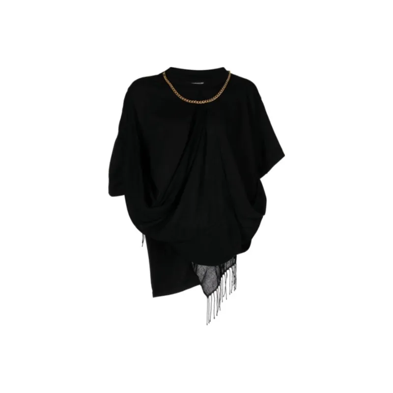 JUNYA WATANABE Fringe detail Draped Top-0