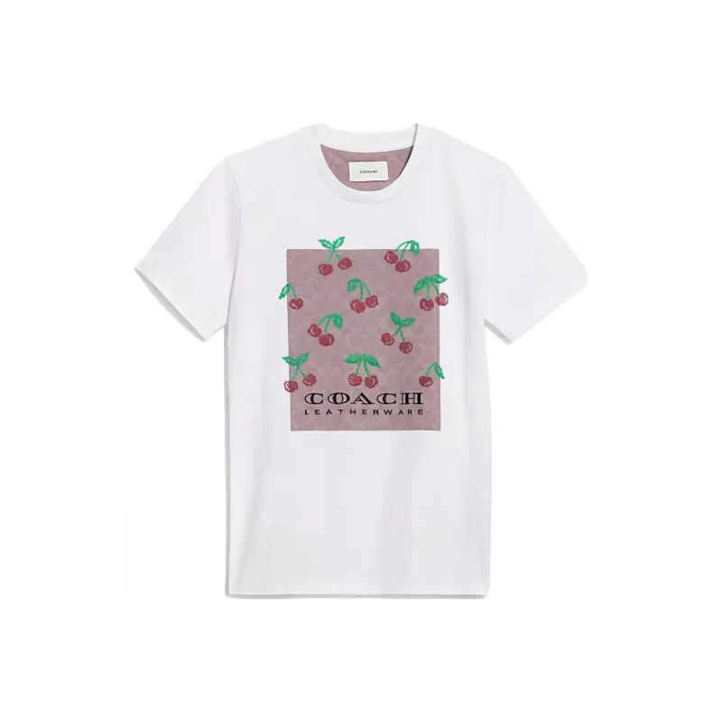 COACH T Shirts Women's White-0
