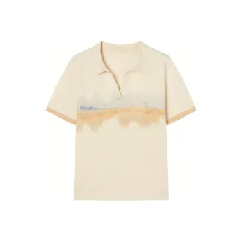DIALOGUE To White X Kaye Levine Co branded Series Knitwear Women's Creamy Apricot