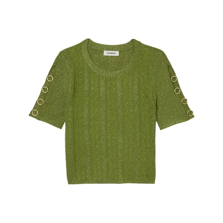 Sandro T Shirts Women's Olive Green-0