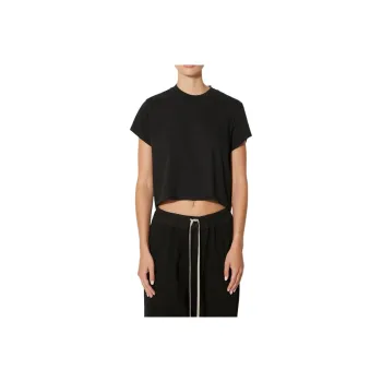 RICK OWENS Cropped Small Level T-Shirt 'Black'