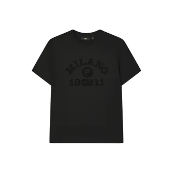 FILA MILANO Italian Luxury Sports Collection T Shirt Women's Jet Black