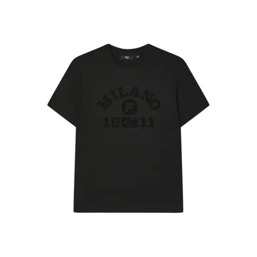 FILA MILANO Italian Luxury Sports Collection T Shirt Women's Jet Black