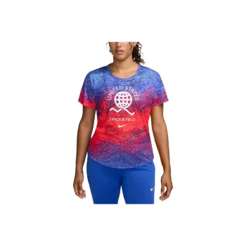 Nike Usa One Women's Nike Dri FIT Running Short Sleeve Top