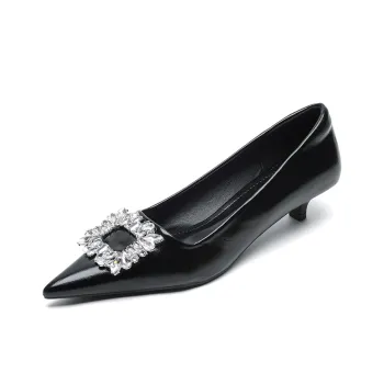 Lan Miao Casual Single Shoes 3.5CM Women's Black