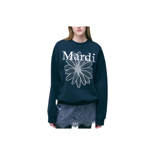 MARDI MERCREDI SWEATSHIRT FLOWERMARDI NEEDLEWORK NAVY LIGHTGREY Sweatshirt Women's Marine Blue