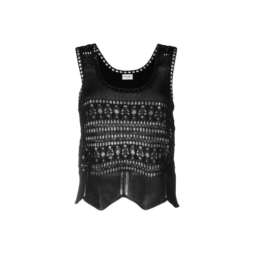 SAINT LAURENT Crochet Sleeveless Top