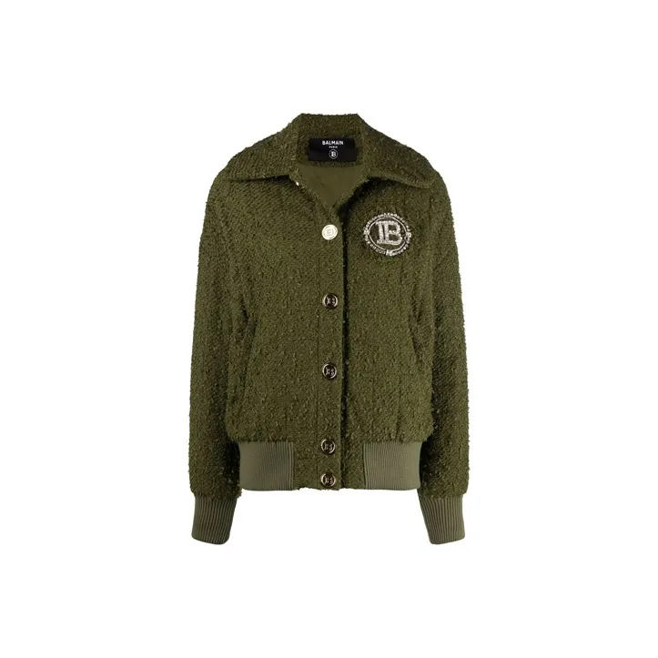 BALMAIN FW21 Jackets Coats Women's Green-0