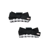 1 Pair Black (Bowknot Six Beads) 000069