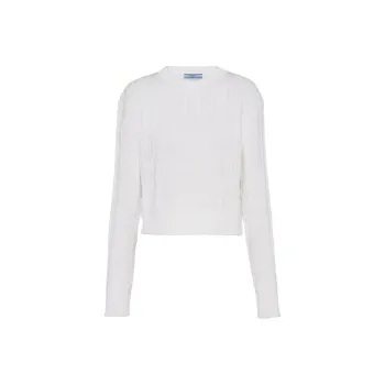 PRADA Logo intarsia Cable knit Jumper