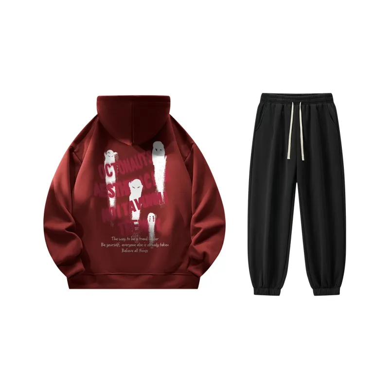 Small Columns Under The Sea Sweatshirt Set Unisex-12