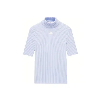COURREGES Reedition Short Sleeved Ribbed Jumper