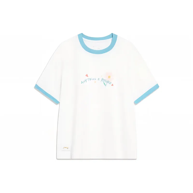 LiNing Sports Trend Series T Shirt Women's Ivory-0