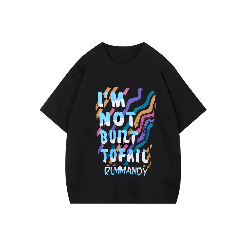 RUMMANDY Drop Shoulder Sleeve T Shirt Unisex-0
