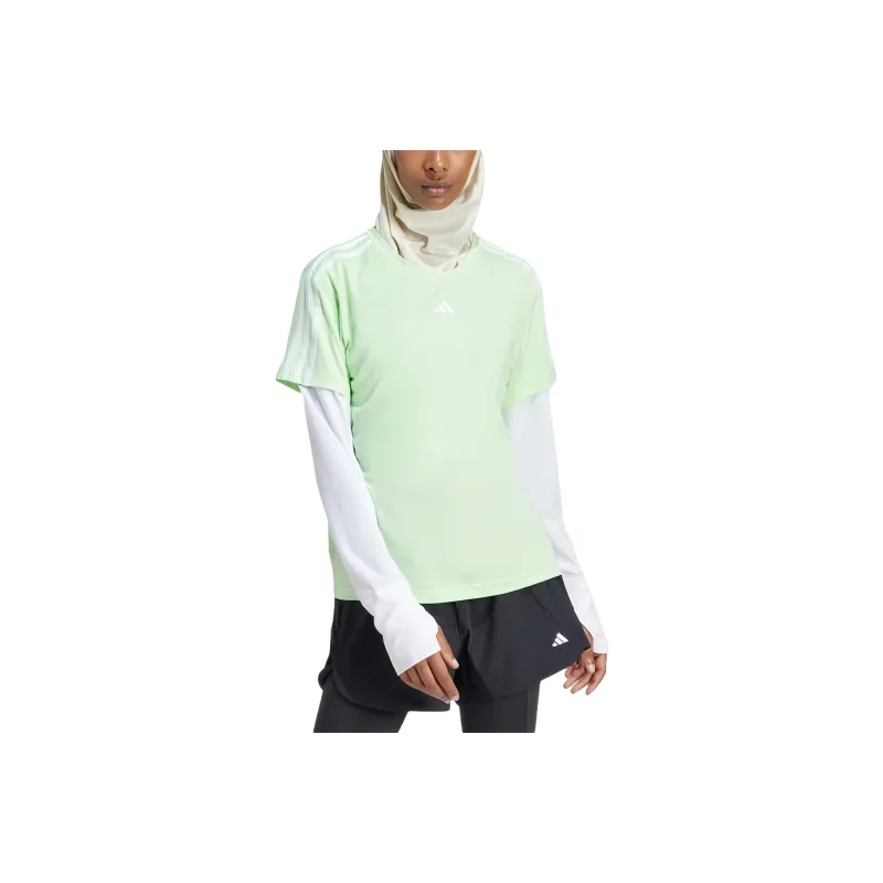 Adidas Drop Shoulder Sleeve T Shirt Women's Green-0