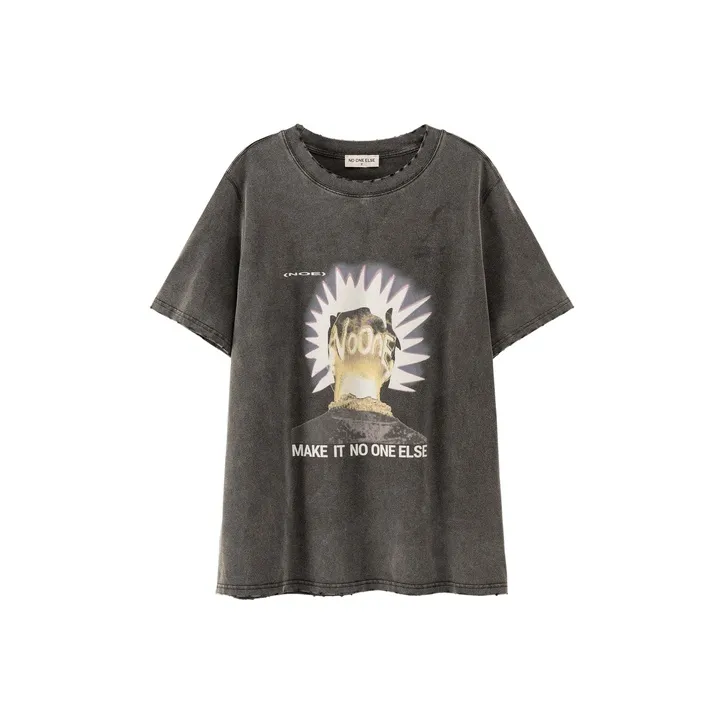 NO ONE ELSE T Shirts Unisex Black Gray-0