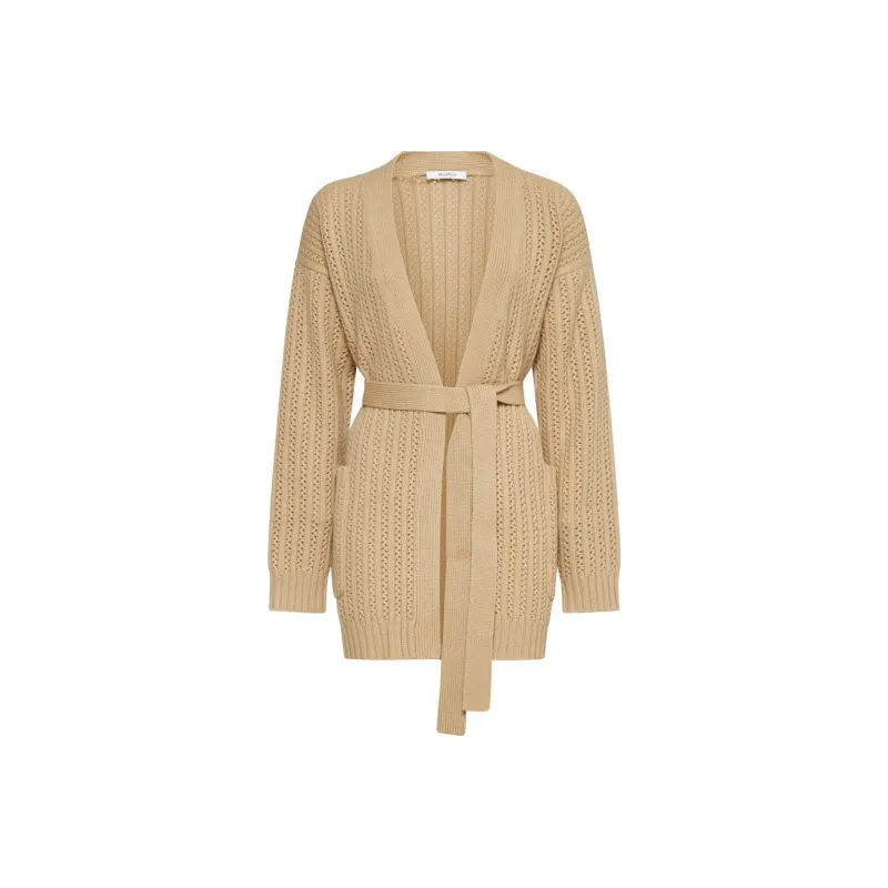 MaxMara Balzac Belted Long Sleeved Cardigan-0