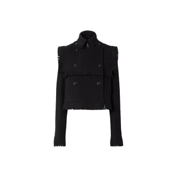 Burberry Double Breasted Fringed Jacket
