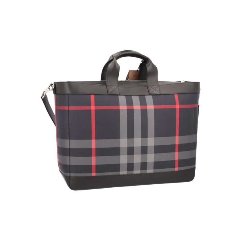 Burberry Canvas Tote Bag, Shopping Bag, Shoulder Bag, Crossbody Bag, Handbag Unisex Marine Blue-4
