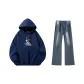 Navy Blue Sweatshirt+Vintage Blue Jeans