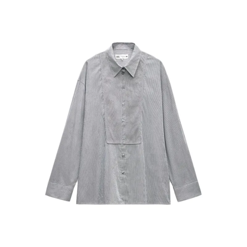 ZARA ZW Series Shirt Women's White/Green-0
